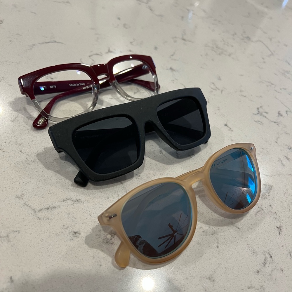 Various designer glasses
